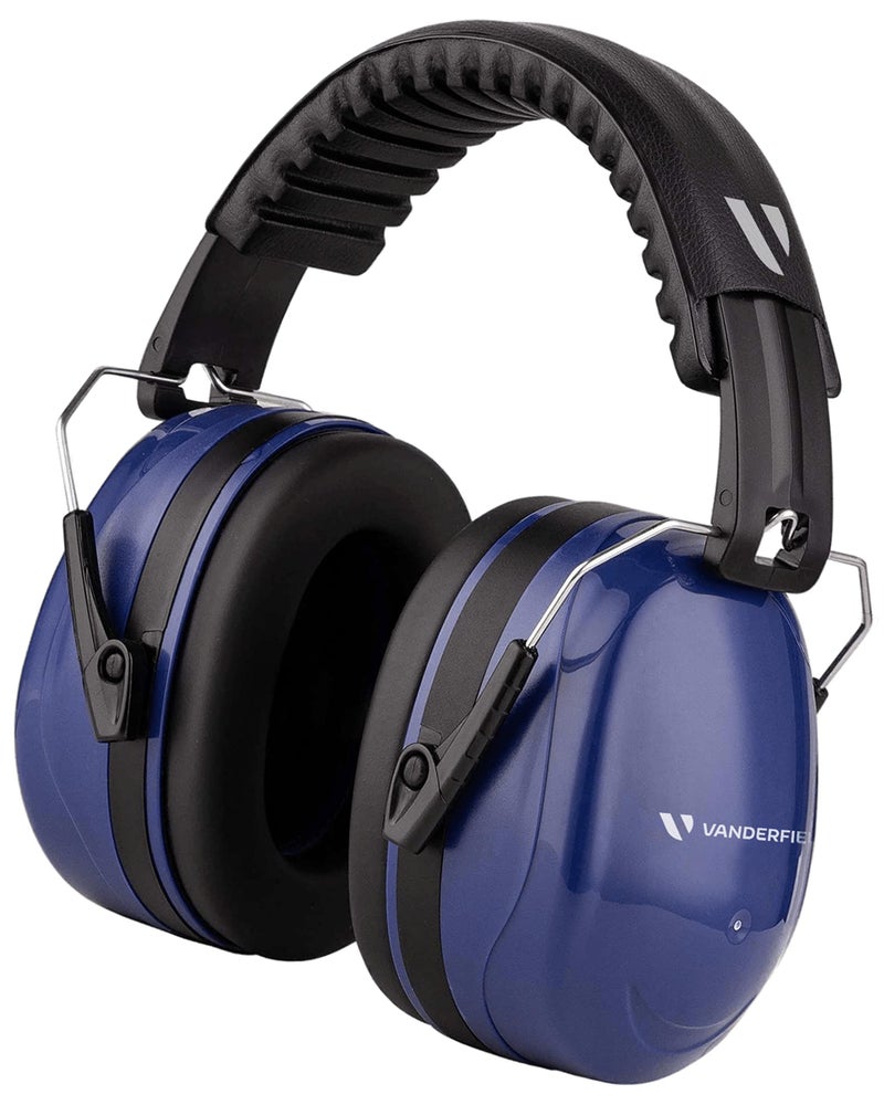 Vanderfields Premium Hearing Protection Ear Muffs - Broad Spectrum Sound Reduction 36.1dB at 2K Hz Noise Cancelling - Headset Safety Noise Cancellation - Headphones Adults and Teens - Marine Blue - Image 1